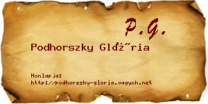 Podhorszky Glória névjegykártya